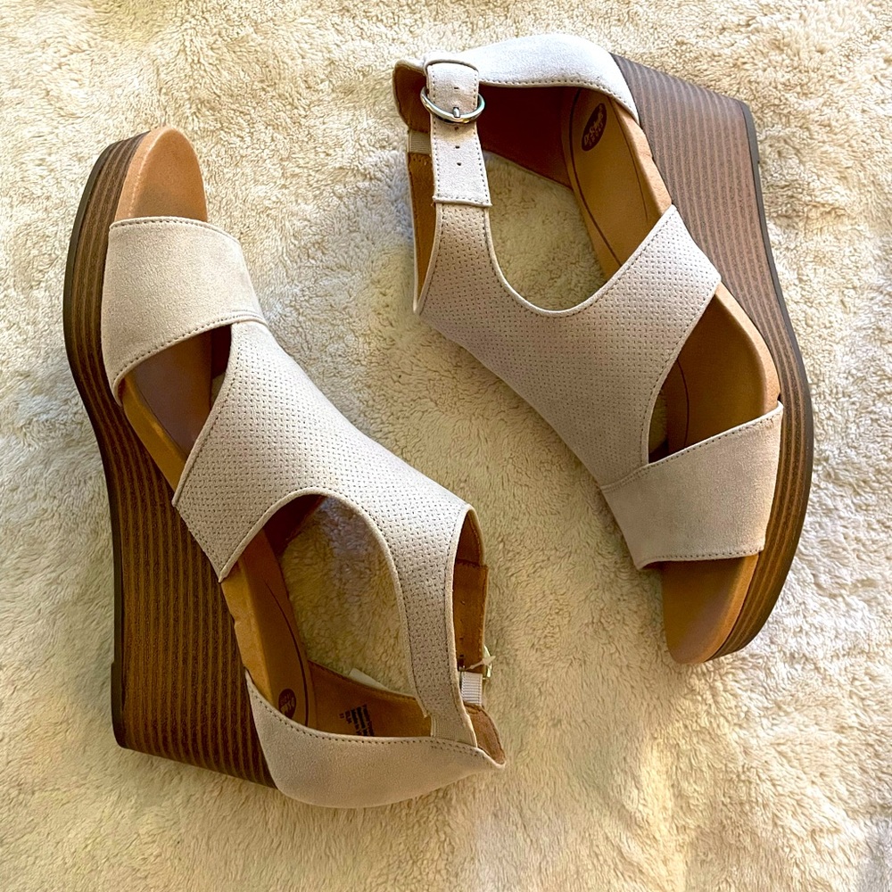 Elia Oyster Dr Scholl’s Wedges 11M NWT